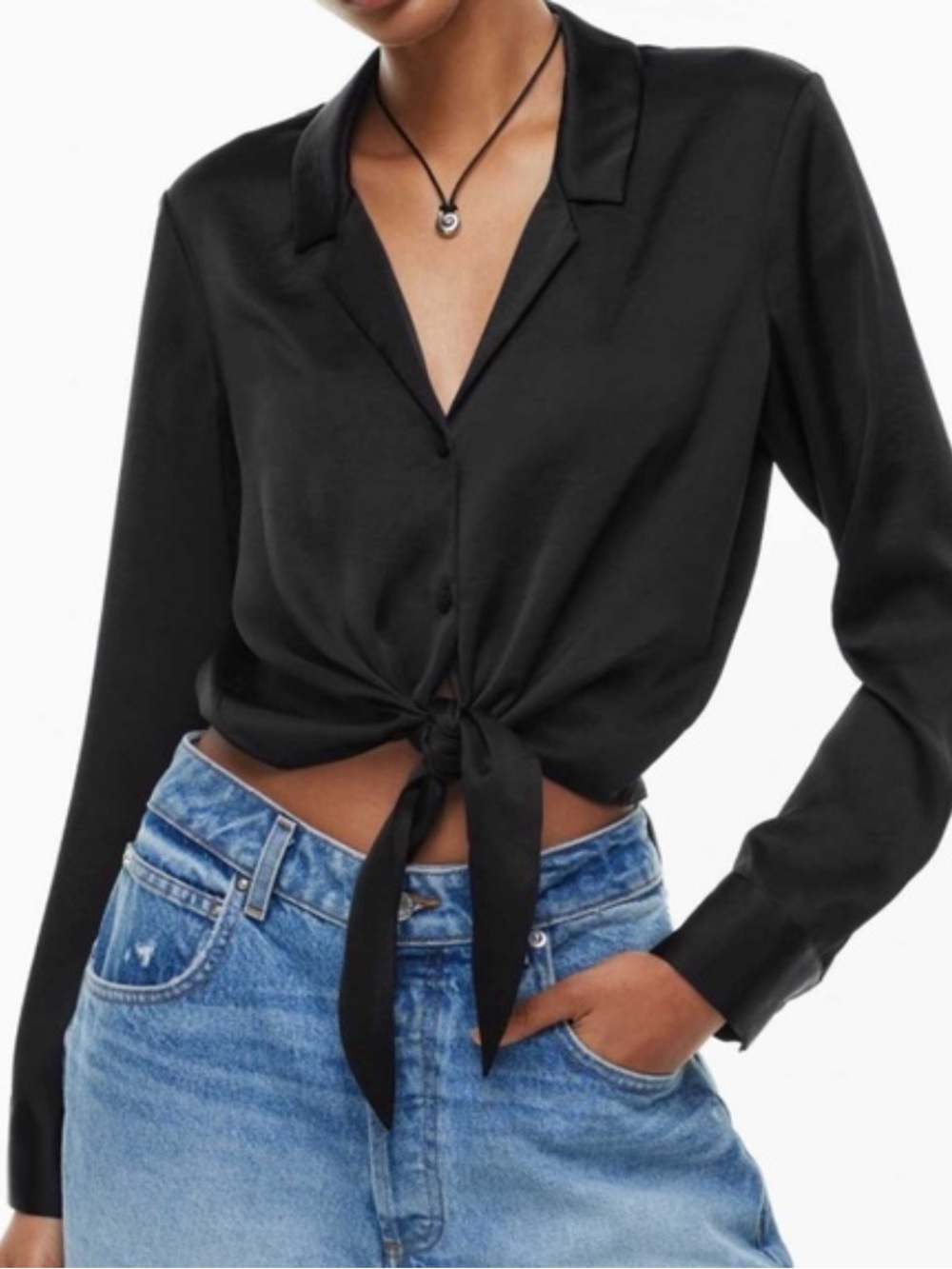 ARITZIA Tie Front Blouse